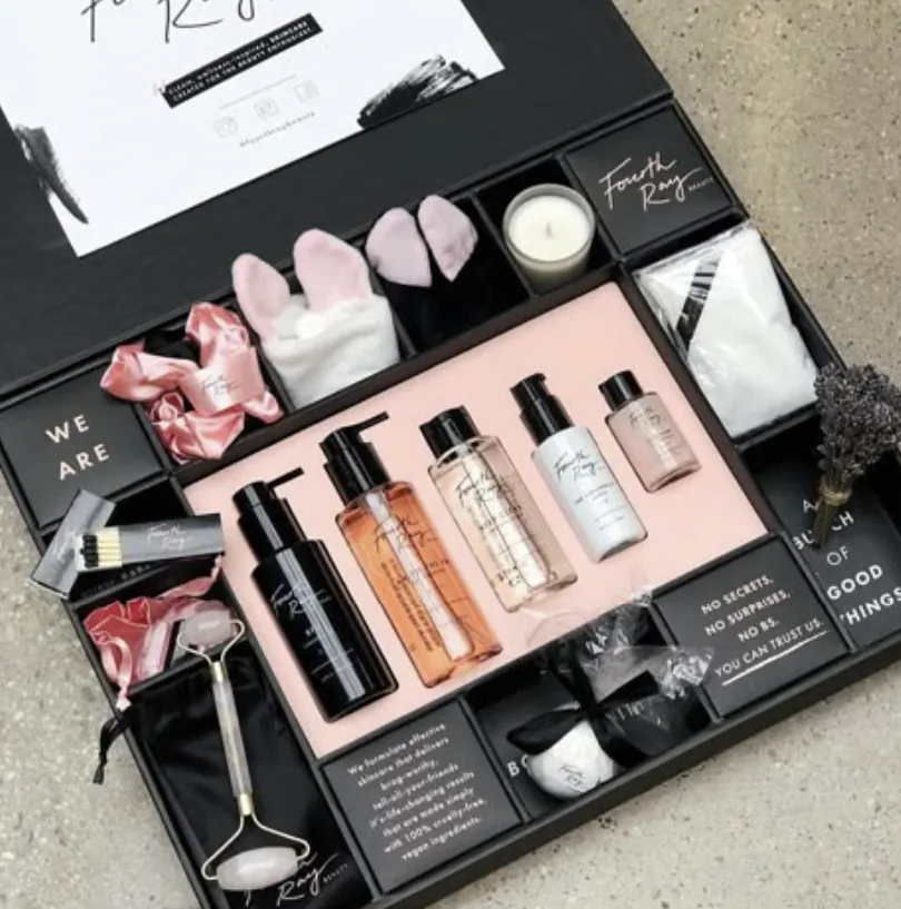 A PR gifting box packed with skincare, from Fourth Ray Beauty