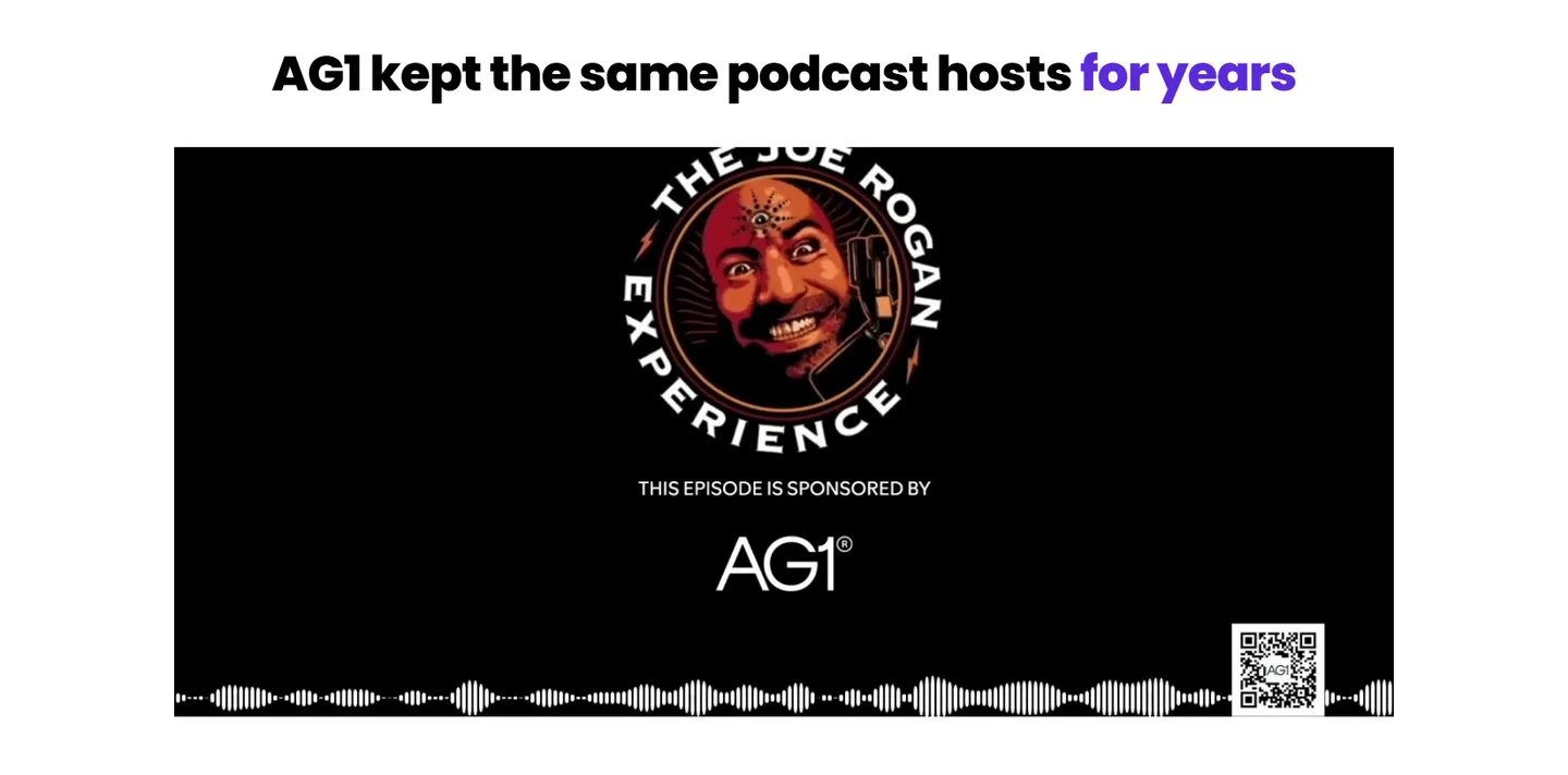 AG1 kept the same podcast hosts for years
