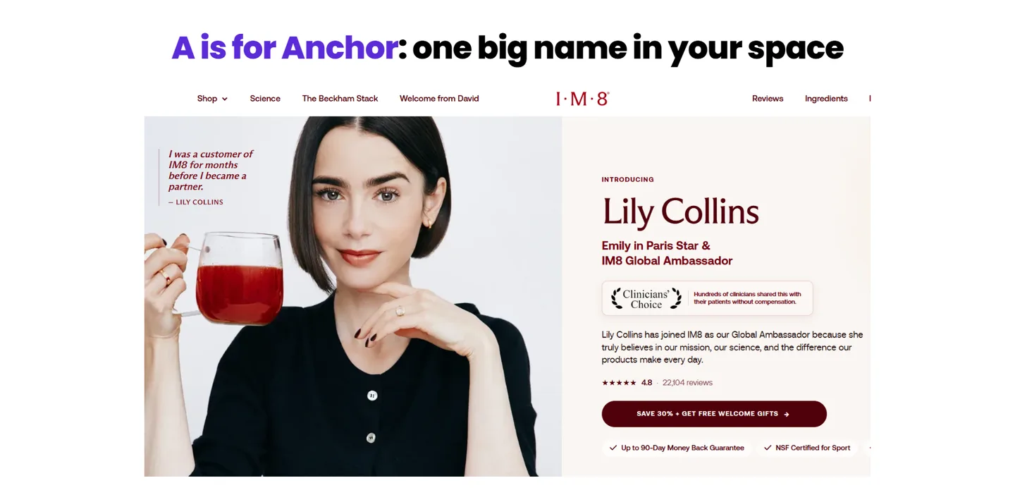 A is for Anchor: one big name in your space