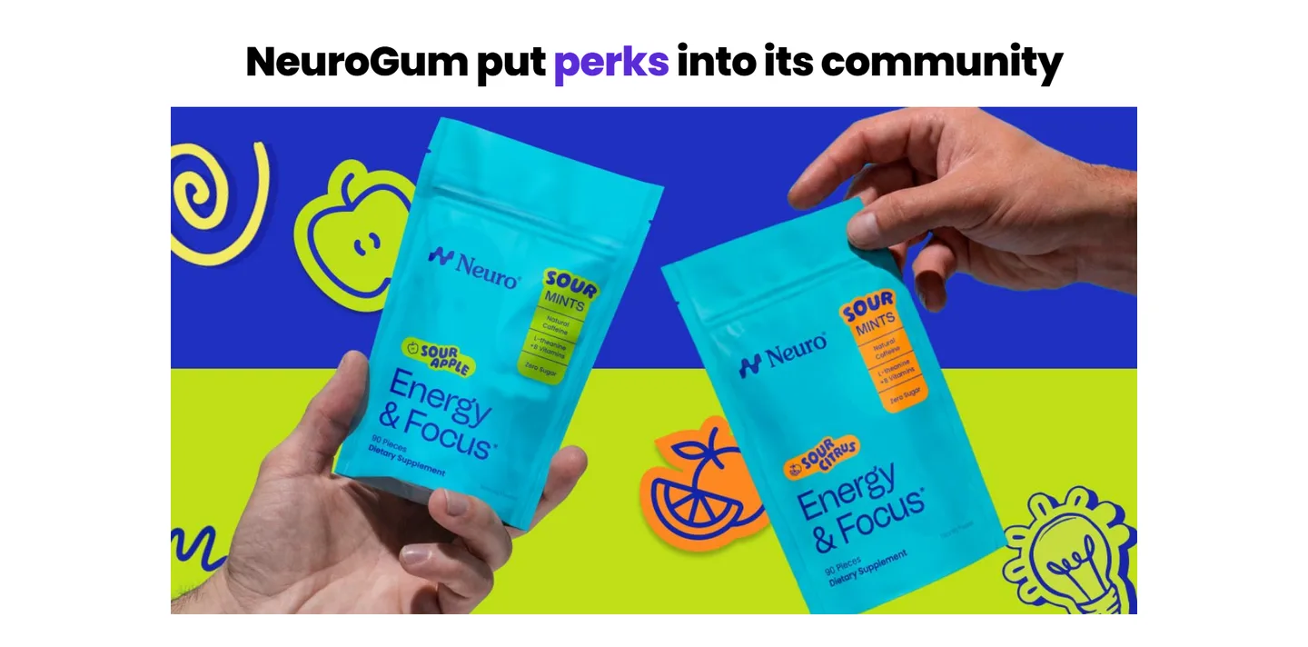 NeuroGum put perks into its community