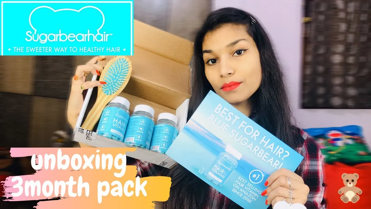 A YouTube unboxing video showing three bottles and the wooden brush.