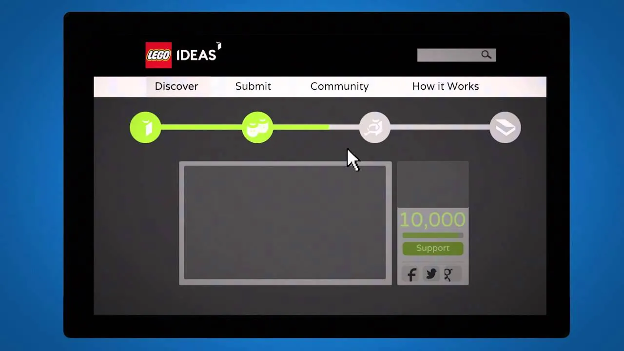 The LEGO Ideas submission page