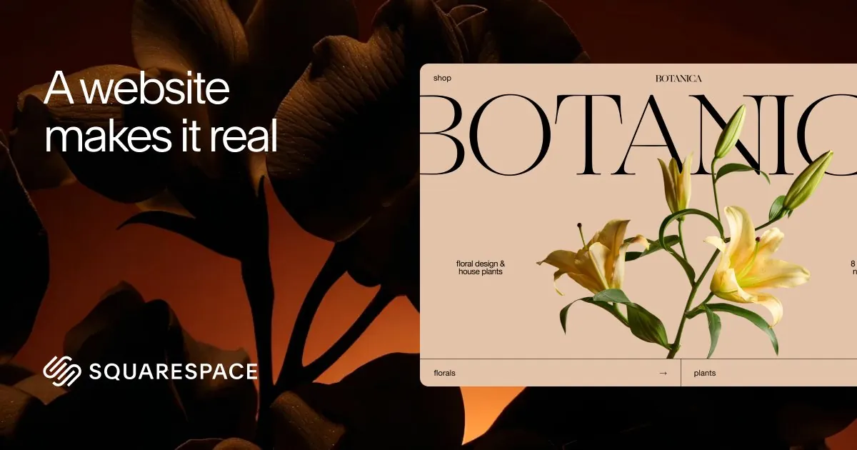 A botanical brand's website built on Squarespace
