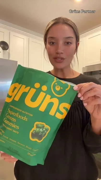 @bossfidence's paid Instagram post for Grüns, the product in hand