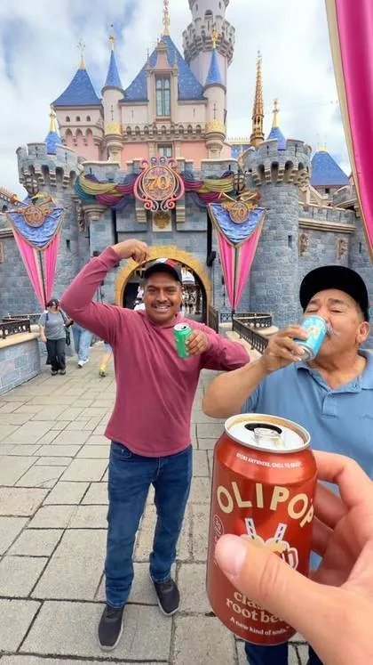 a creator's paid Instagram post for OLIPOP, the product in hand