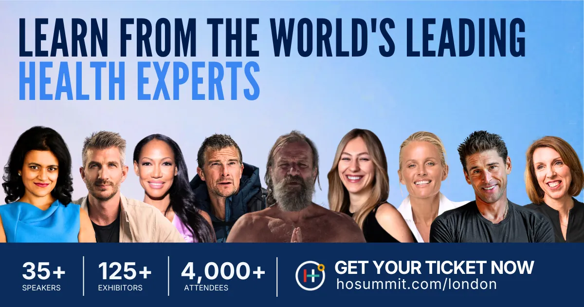 A health summit banner with its expert speakers