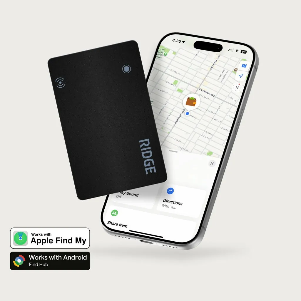 Ridge's Tracker Card product page, the $45 card (ridge.com)
