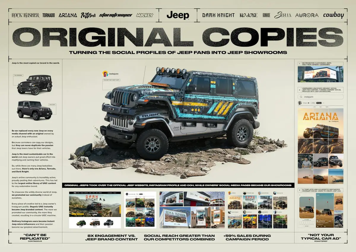 Jeep community campaign artwork built from owner content