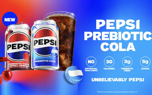 Pepsi Prebiotic Cola omnichannel launch creative