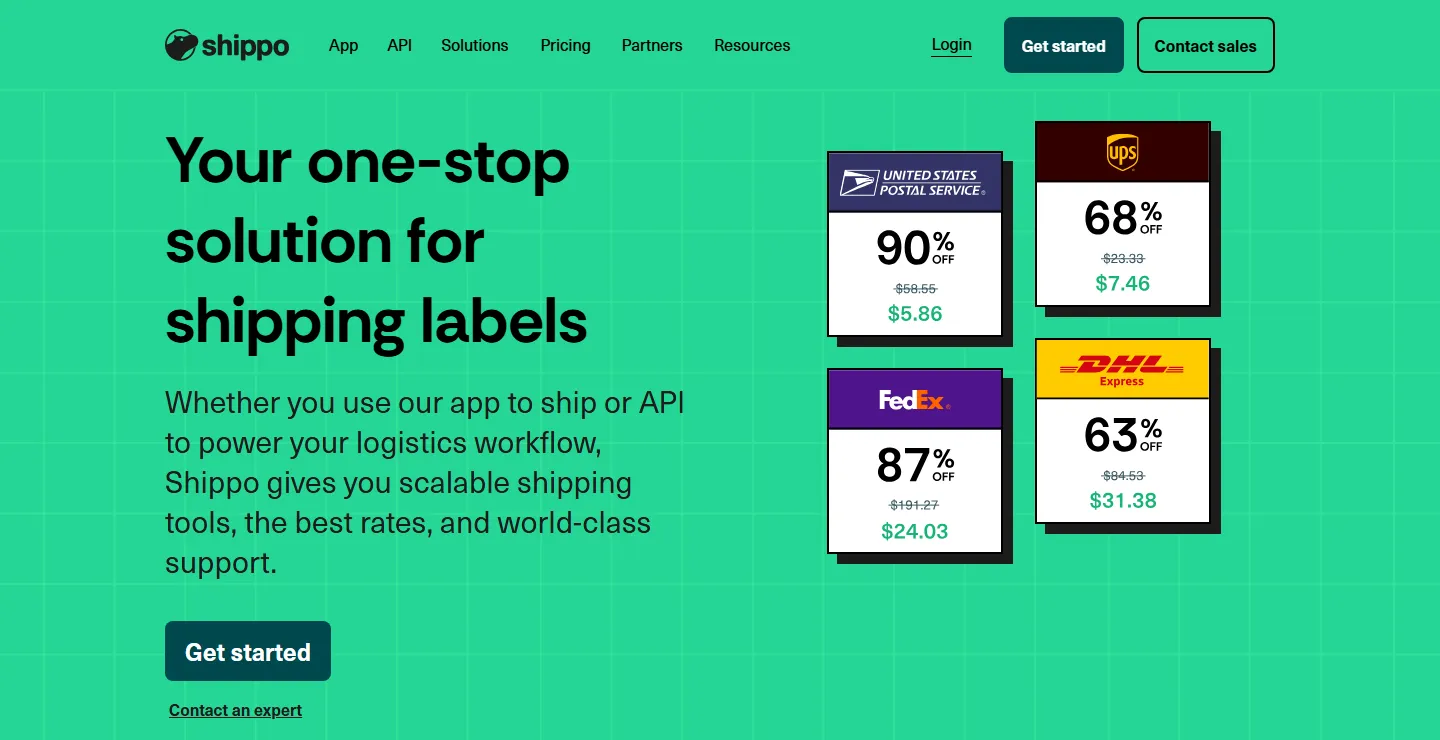 goshippo.com, shipping labels at negotiated rates