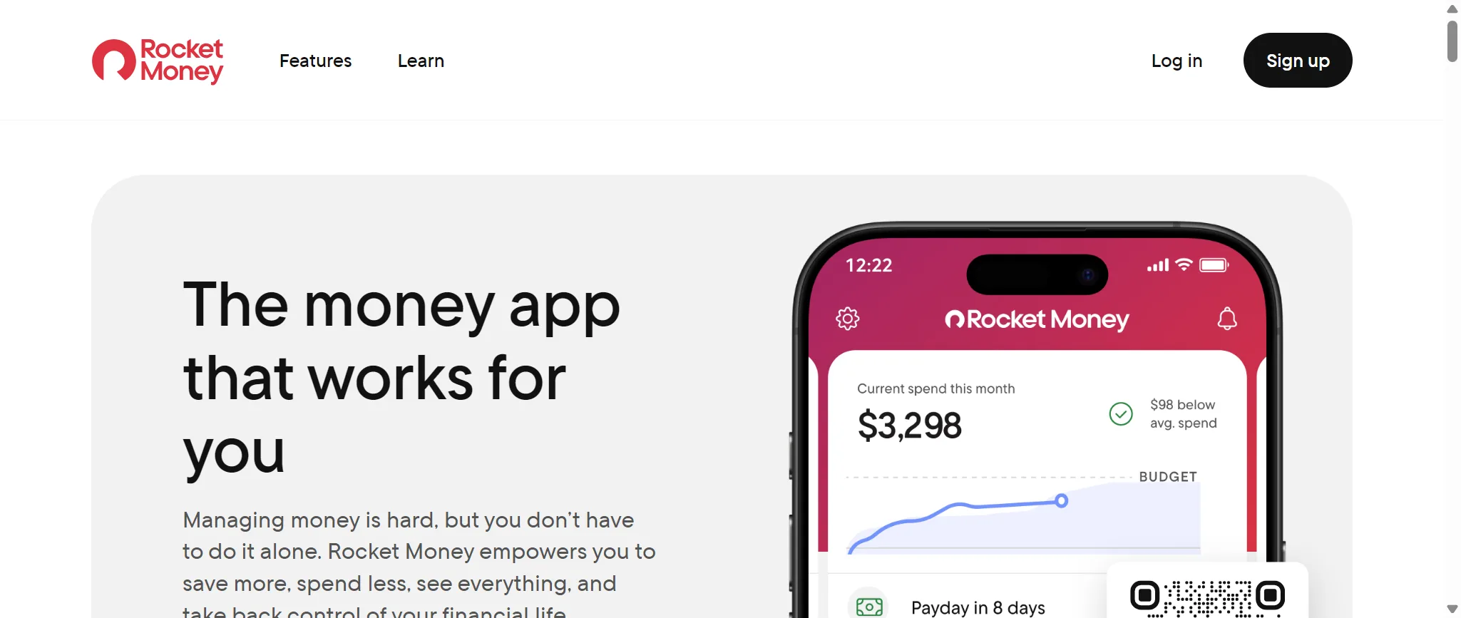 Rocket Money homepage at rocketmoney.com