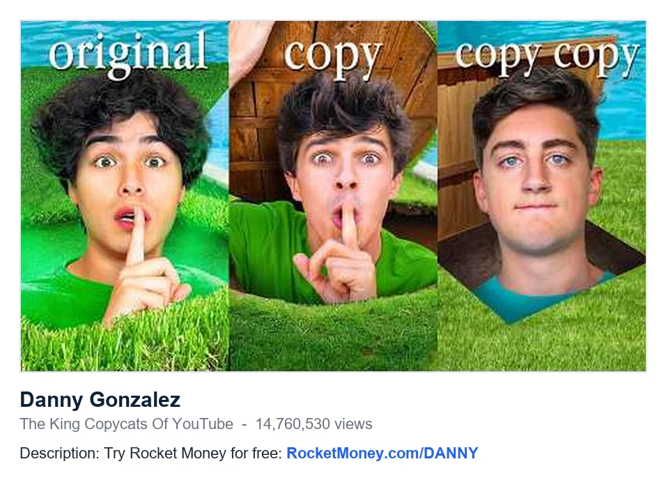 A Rocket Money sponsored video by Danny Gonzalez with the RocketMoney.com personal link in the description