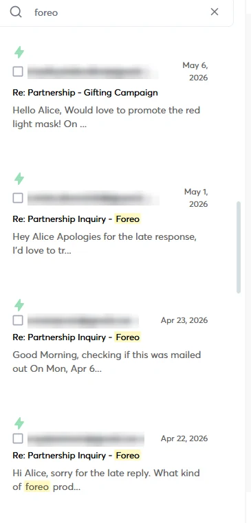 Replies from creators on the gifting campaign