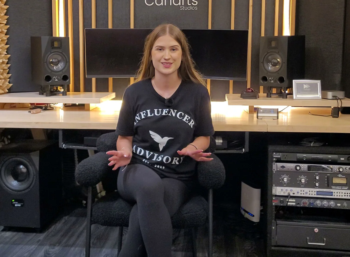 At Canarts Studios, where we record.