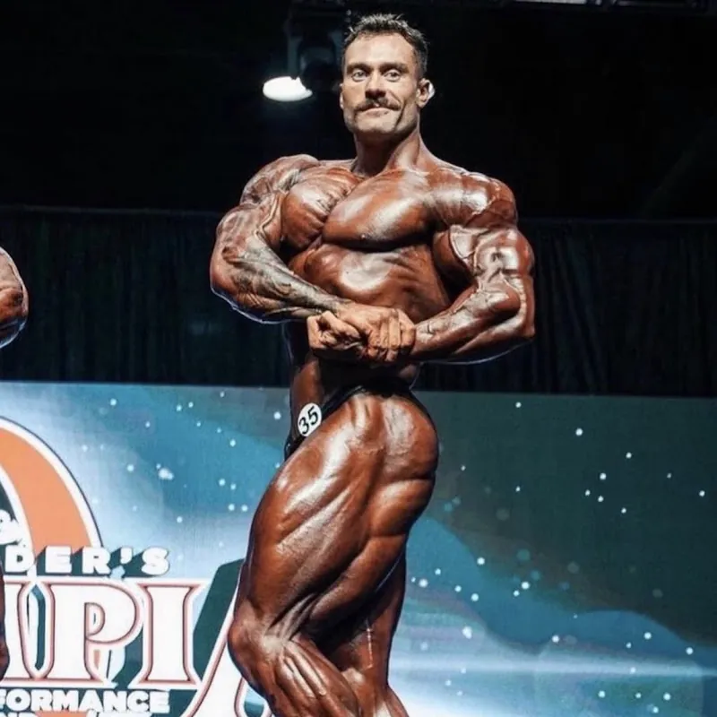 Chris Bumstead on stage at the Olympia