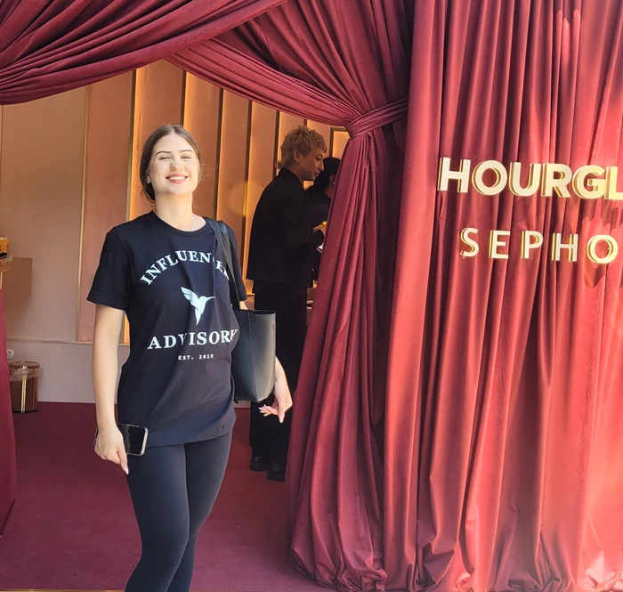Working the Hourglass brand event inside Sephora