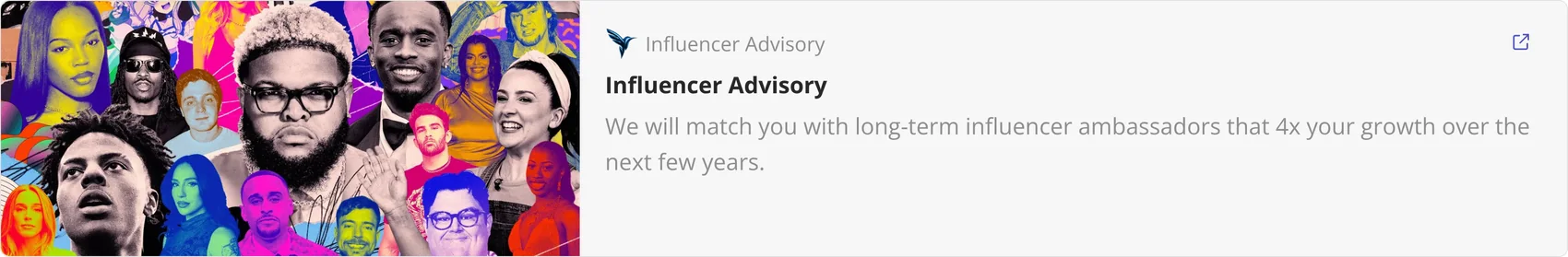 Influencer Advisory, we match you with long-term ambassadors that grow your brand