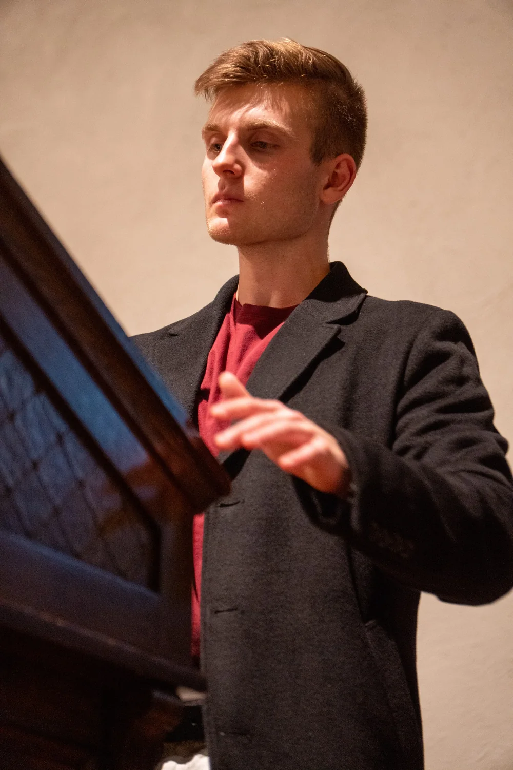 Dennis making a point at the lectern